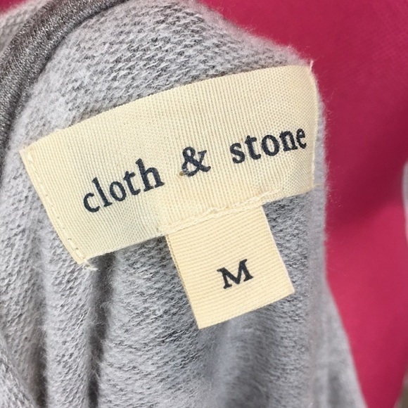 Cloth and Stone Knotted Hooded Sweatshirt Gray M - Picture 8 of 8